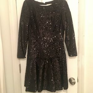 Sequined long sleeve dress Size 8